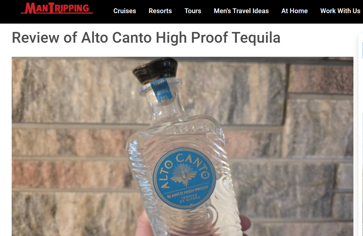 Review of Alto Canto High Proof Tequila