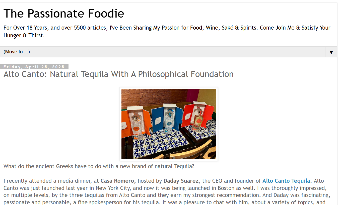 Alto Canto: Natural Tequila With A Philosophical Foundation